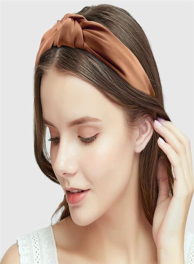 Lvyeer 4 Pack Knotted Satin Headbands for Women - Cute Non-Slip Fashion Hair Accessories - Image 5